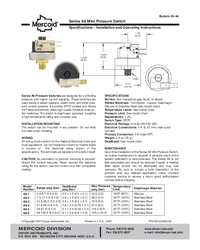 Thumbnail of document Manual - A9 Snap-Action Pressure Switch